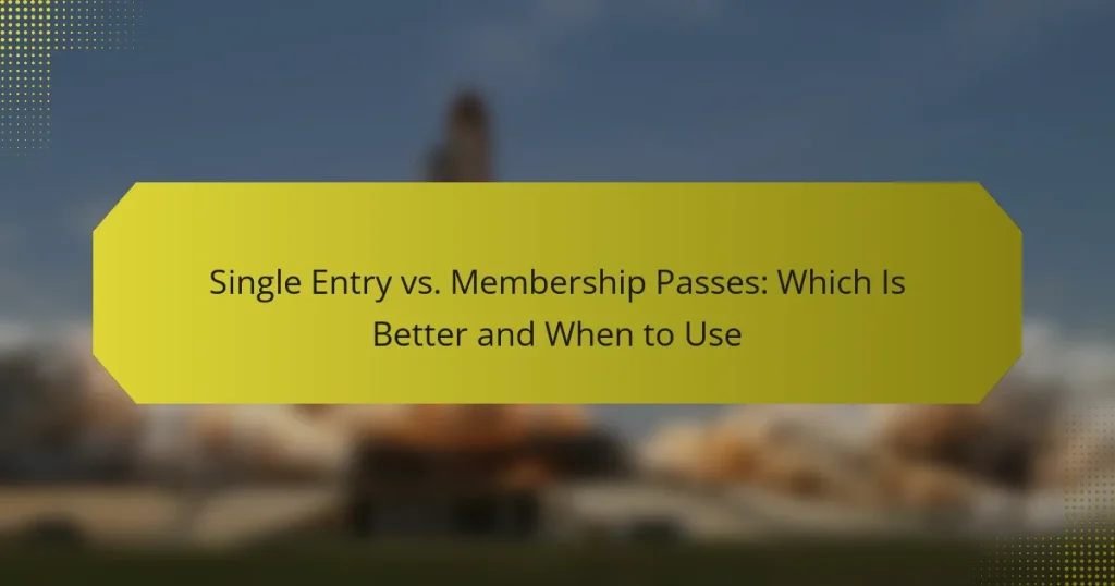 Single Entry vs. Membership Passes: Which Is Better and When to Use
