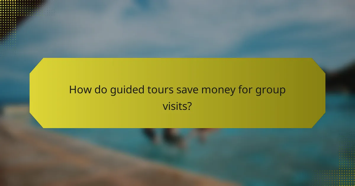 How do guided tours save money for group visits?