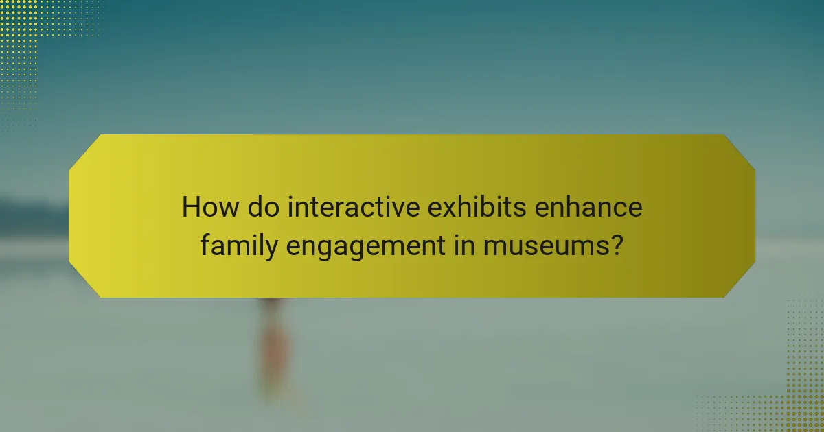 How do interactive exhibits enhance family engagement in museums?