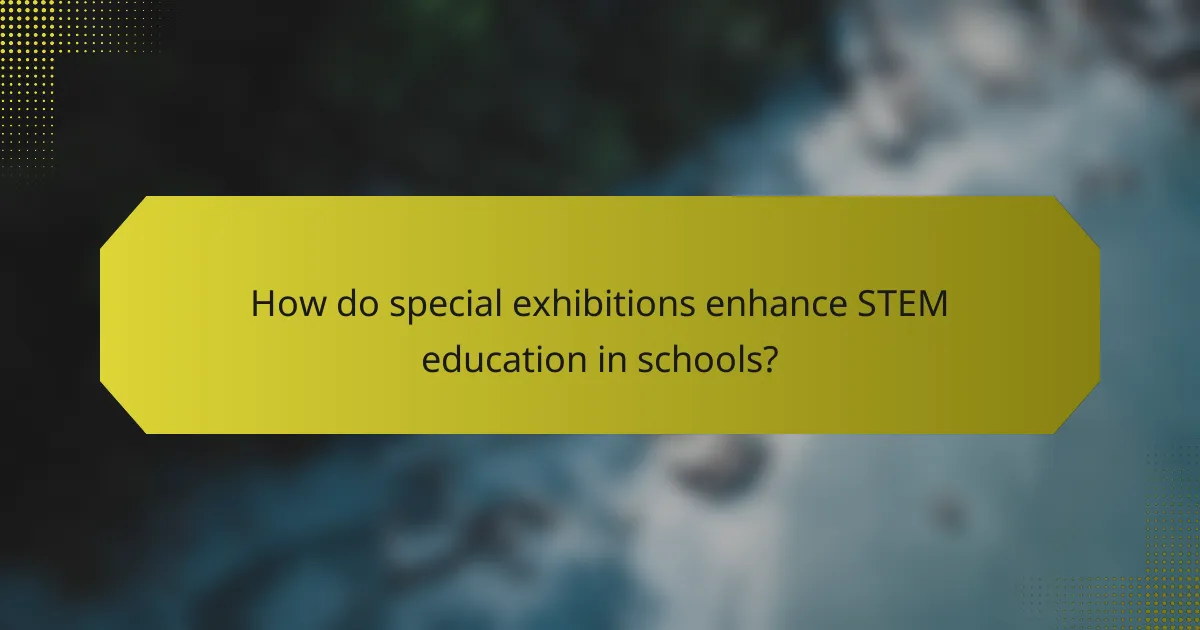 How do special exhibitions enhance STEM education in schools?