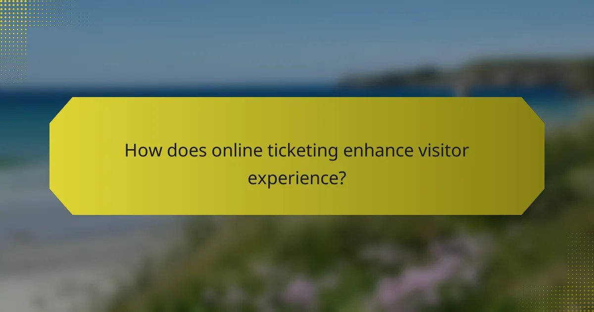 How does online ticketing enhance visitor experience?
