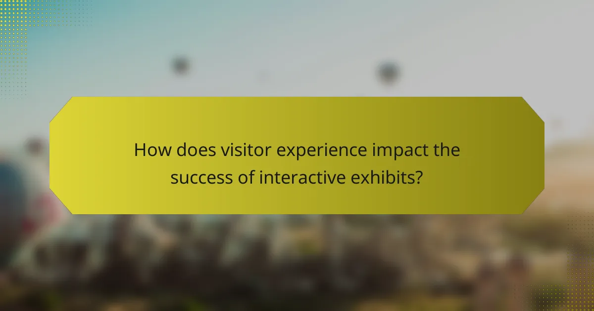 How does visitor experience impact the success of interactive exhibits?