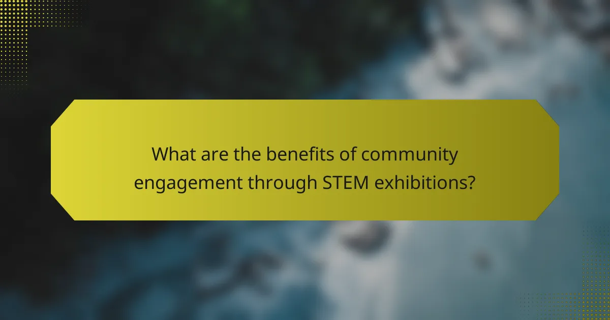 What are the benefits of community engagement through STEM exhibitions?
