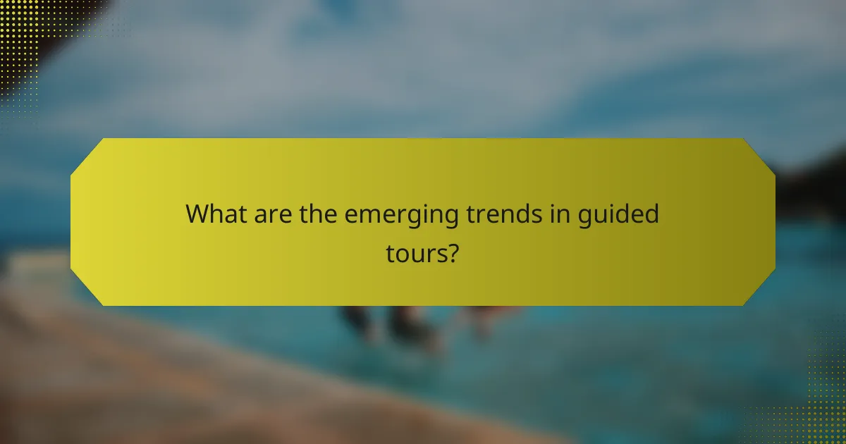 What are the emerging trends in guided tours?