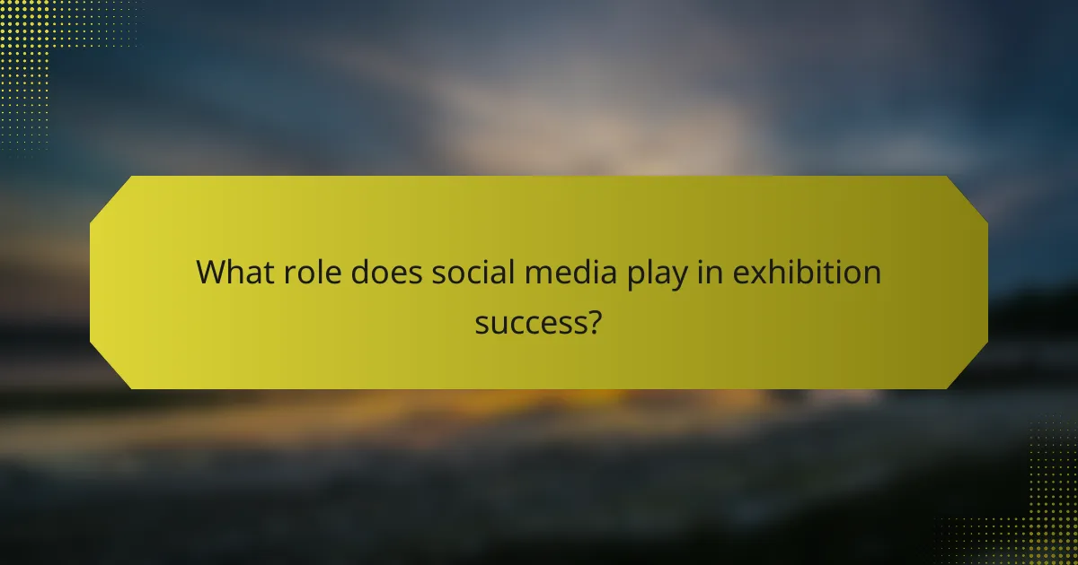 What role does social media play in exhibition success?