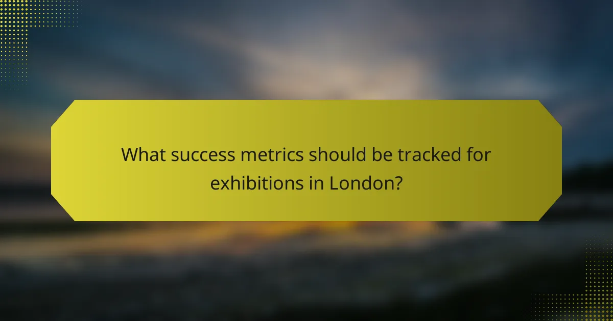 What success metrics should be tracked for exhibitions in London?