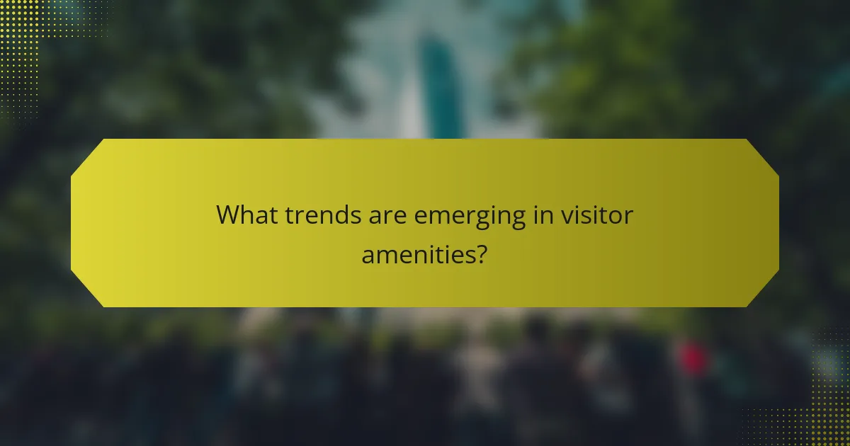 What trends are emerging in visitor amenities?